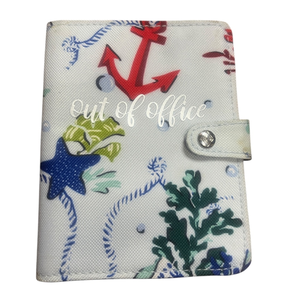 Vera Bradley Nautical Print Passport Holder - White with Multicolor Accents NWT